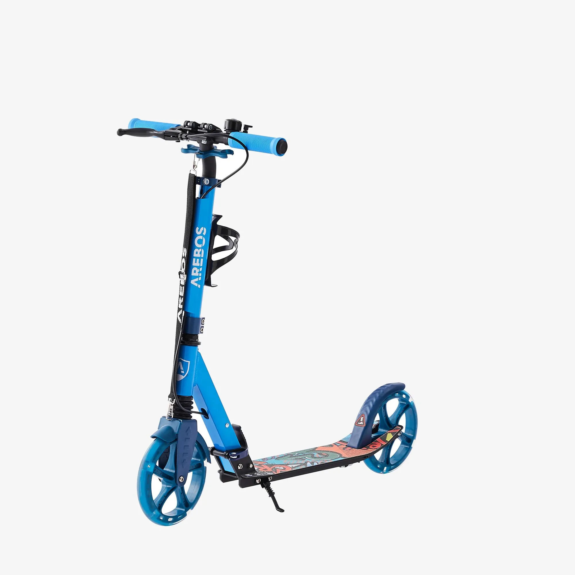 Tretroller Scooter mit LED Reifen - Blau